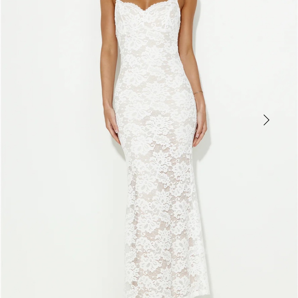 Elegant White Lace Dress